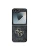 GUESS futerał do SAMSUNG Z Flip 6 GUHCZF64GMGGR (PU 4G Leather Metal Logo) czarny