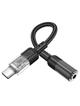 Adapter AUX USB C do Jack 3,5 mm Hoco 0,15 m LS37 transparentny czarny