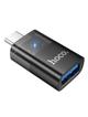 Adapter OTG USB C do USB A Hoco UA36B transparentny czarny