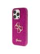 GUESS futerał do IPHONE 15 Pro GUHCP15LHG4SGU (Fixed Glitter Big 4G) fioletowy