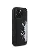 KARL LAGERFELD futerał do IPHONE 16 Pro KLHCP16LPGPVKSK (Grained PU Cardslot Metal Signature) czarny