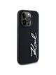 KARL LAGERFELD futerał do IPHONE 14 Pro KLHCP14LSCMSMVK (Silicone Sign Metal Logo) czarny