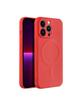 Futerał SILICONE MAG COVER kompatybilny z MagSafe do IPHONE 13 Pro czerwony