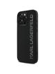 KARL LAGERFELD futerał do IPHONE 16 Pro KLHCP16LRBKGVCK (3D Rubber Elongated Glitter) czarny