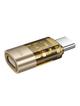 Adapter USB C do Lightning Hoco UA36D transparentny złoty