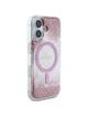 GUESS futerał do IPHONE 16 kompatybilny z MagSafe GUHMP16SRGRGEP (Resin Bottom Glitter) różowy