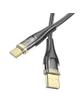 Kabel USB A do USB C Hoco 2,4A 1,2 m U121 czarny transparentny