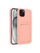 Futerał CARD CASE do IPHONE 15 Plus różowy