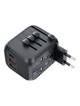 Ładowarka podróżna / adapter OL-309-PQ20 CAŁY ŚWIAT czarna
