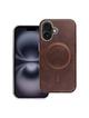 Futerał GENTLEMAN MAG COVER kompatybilny z MagSafe do IPHONE 16 PRO brązowy