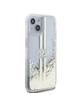 GUESS futerał do IPHONE 15 GUHCP15SLFCSEGT (Liquid Glitter Gold Stripes) transparentny