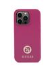GUESS futerał do IPHONE 15 Pro GUHCP15LPS4DGPP (Strass Metal Logo) różowy
