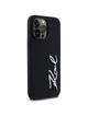 KARL LAGERFELD futerał do IPHONE 14 Pro Max KLHCP14XSCMSMVK (Silicone Sign Metal Logo) czarny