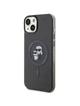 KARL LAGERFELD futerał do IPHONE 15 KLHMP15SHGKCNOK (Glitter + MAG) czarny