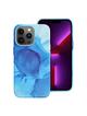 Futerał LEATHER MAG COVER kompatybilny z MagSafe do IPHONE 13 Pro blue splash