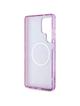 GUESS futerał do SAMSUNG S25 Ultra GUHMS25LHFLPEDU (Magnetic IML Metal Glitter Flowers Triangle) fioletowy