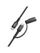 Kabel 2w1 USB C do USB C / Mag3 Hoco 240W 1,8 m U142 czarny
