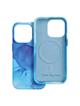 Futerał LEATHER MAG COVER kompatybilny z MagSafe do IPHONE 14 Pro blue splash