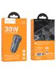 Ładowarka samochodowa Hoco USB A + USB C QC3.0 PD 3A 30W Z57A szara