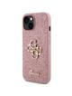 GUESS futerał do IPHONE 15 GUHCP15SHG4SGP (Fixed Glitter Big 4G) różowy