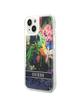 GUESS futerał do IPHONE 13 / 14 / 15 GUHCP14SLFLSB (Flower Liquid Glitter) niebieski