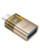 Adapter OTG USB C do USB A Hoco UA36B złoty