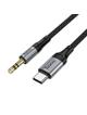 Kabel AUX Jack 3,5 mm do USB C Hoco 1,5 m UPA33B czarny