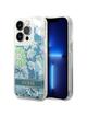 GUESS futerał do IPHONE 14 Pro GUHCP14LLFLSN (Liqide Glitter Flower) zielony