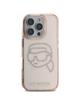 KARL LAGERFELD futerał do IPHONE 16 Pro KLHCP16LHKHDCELP (IML Rhinestones S K Head) różowy
