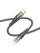 Kabel USB C do Lightning Hoco PD 27W 1,2 m U121 czarny transparentny