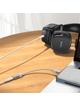 Adapter AUX USB C (męski) do Jack 3,5 mm (żeński) Hoco UPA32C złoty