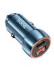 Ładowarka samochodowa Hoco USB A + USB C QC3.0 PD 20W Z46A niebieska