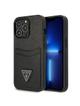 GUESS futerał do IPHONE 13 Pro GUHCP13LPSATPK (Saffiano Double Card Triangle) czarny