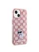 KARL LAGERFELD futerał do IPHONE 15 KLHCP15SHNCMKLP (Monogram) różowy