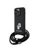 KARL LAGERFELD futerał do IPHONE 13 Pro KLHCP13LSAKCPSK (Saffiano KC Metal PIN Crossbody) czarny