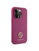 GUESS futerał do IPHONE 15 Pro GUHCP15LPS4DGPP (Strass Metal Logo) różowy