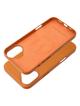 Futerał LEATHER MAG COVER kompatybilny z MagSafe do IPHONE 16 Plus pomarańczowy