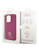 GUESS futerał do IPHONE 15 Pro GUHCP15LPS4DGPP (Strass Metal Logo) różowy