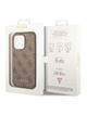 GUESS futerał do IPHONE 14 Pro GUHCP14LG4GFBR (4G Gold Logo) brązowy