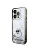 KARL LAGERFELD futerał do IPHONE 14 Pro Max KLHCP14XLKCNSK (Liquid Glitter C) transparentny