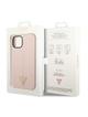GUESS futerał do IPHONE 13 / 14 / 15 GUHCP14SSLTGP (Silicone Triangle) różowy