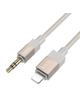 Kabel AUX Jack 3,5 mm (męski) do Lightning (męski) Hoco 1 m UPA32A złoty