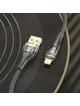 Kabel USB A do Lightning Hoco 2,4A 1,2 m U121 czarny transparentny