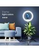 Lampa LED Ring Stream RGB pierścieniowa 13" z uchwytem na telefon + statyw czarna