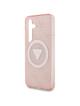 GUESS futerał do SAMSUNG S25 GUHMS25SHG4PRTGP (Magnetic IML Metal Glitter 4G Circle Triangle) różowy