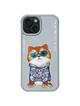 NIMMY futerał GLASSES COOL CAT do IPHONE 15 szary