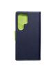 Kabura do SAMSUNG S24 Ultra Fancy Book granatowo limonkowy