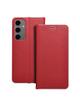 Kabura LUNA Book Carbon do SAMSUNG S24 FE czerwony