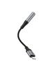 Adapter AUX Lightning do Jack 3,5 mm Hoco 0,12 m LS36A szary