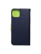 Kabura FANCY Book do IPHONE 15 Plus granatowo limonkowy